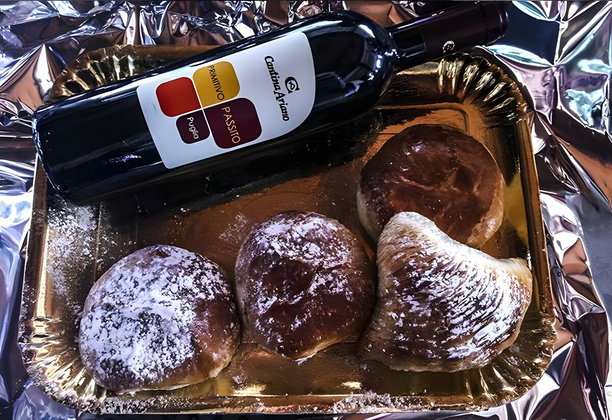 Passito di Primitivo 与"sfogliatella frolla"的完美婚配