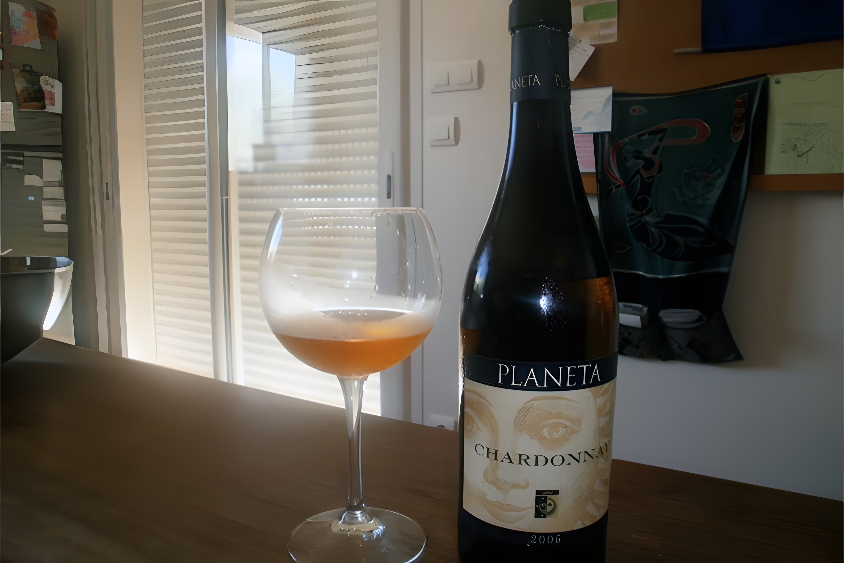 Chardonnay 2005 Planeta、シチリアの色