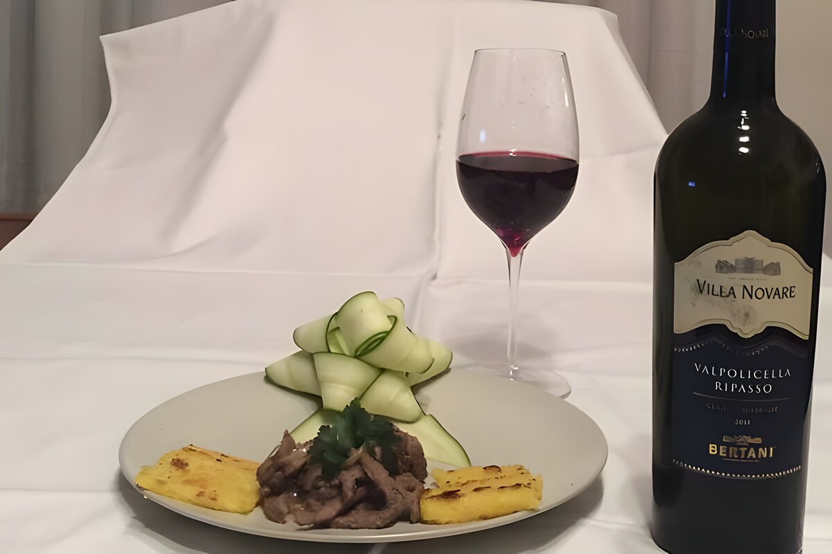 Fegato alla Veneziana と Valpolicella Ripasso